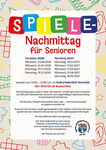Plakat: Spiele-Nachmittag für Senioren 2026-2027