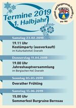 Programm 1. Halbjahr 2019